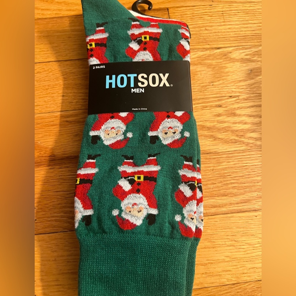 Santa 2 pair of Christmas socks set